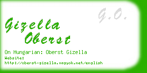 gizella oberst business card